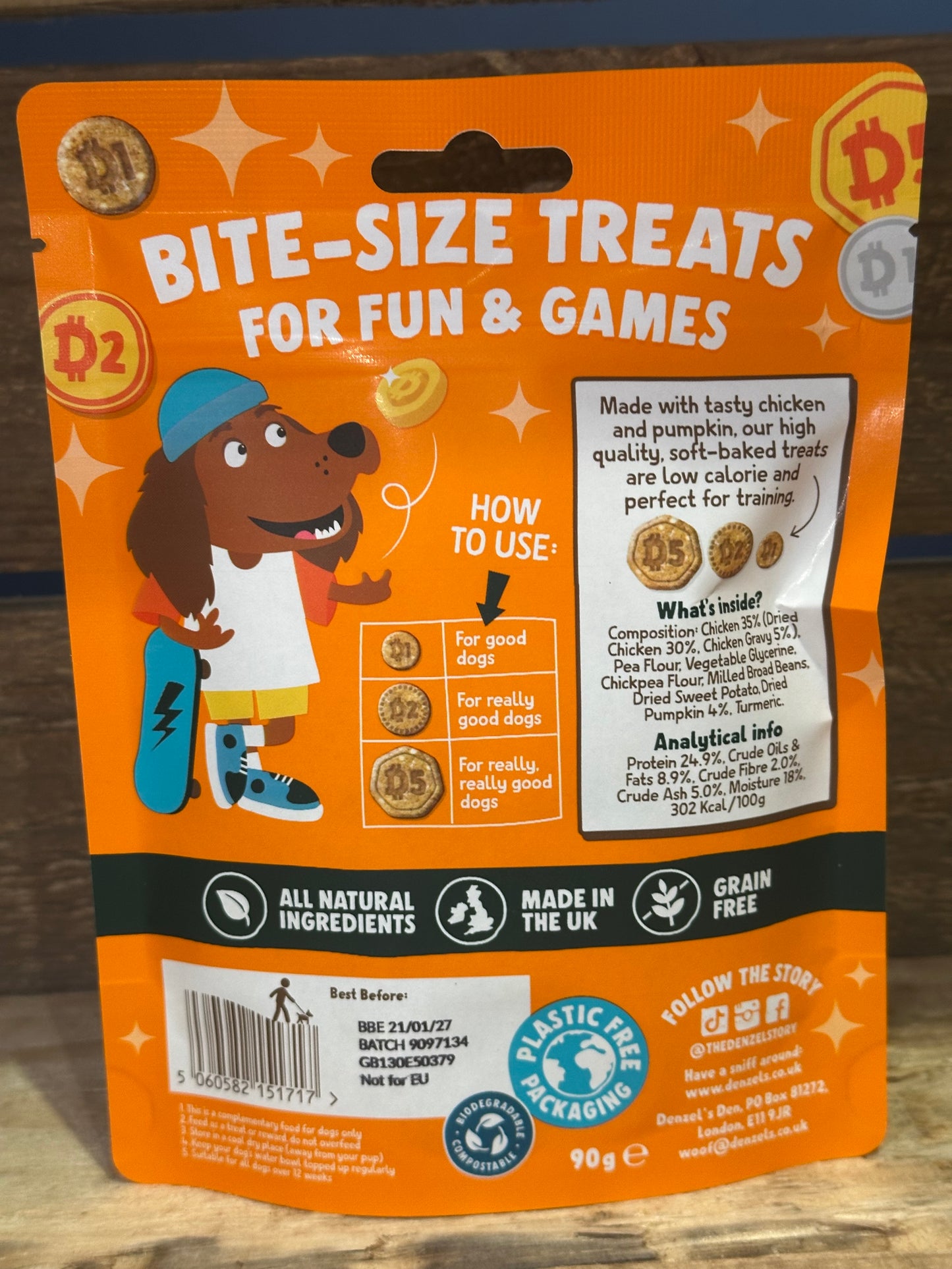 Chicken and Pumpkin Denzel’s Treats
