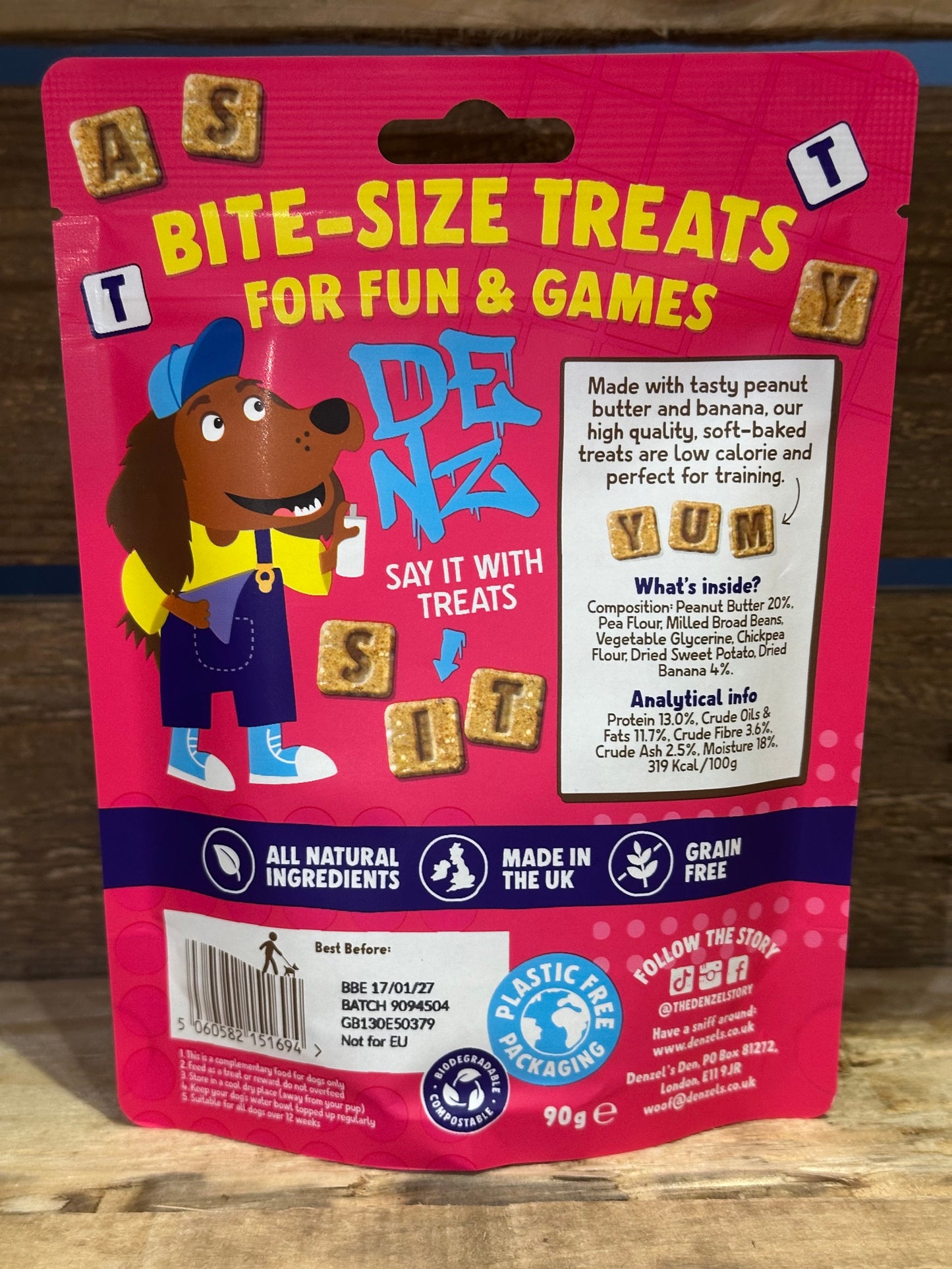 Peanut Butter and Banana Denzel’s Treats