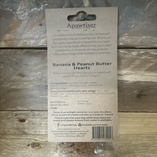 Banana and Peanut Butter Hearts