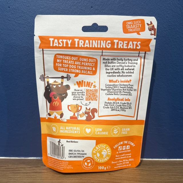 Nut Butter & Turkey Training Bites