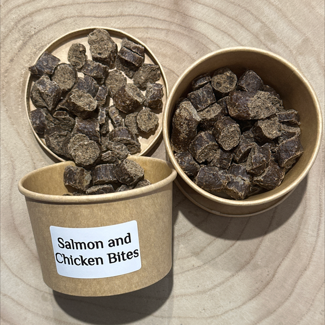 Salmon and Chicken Bites